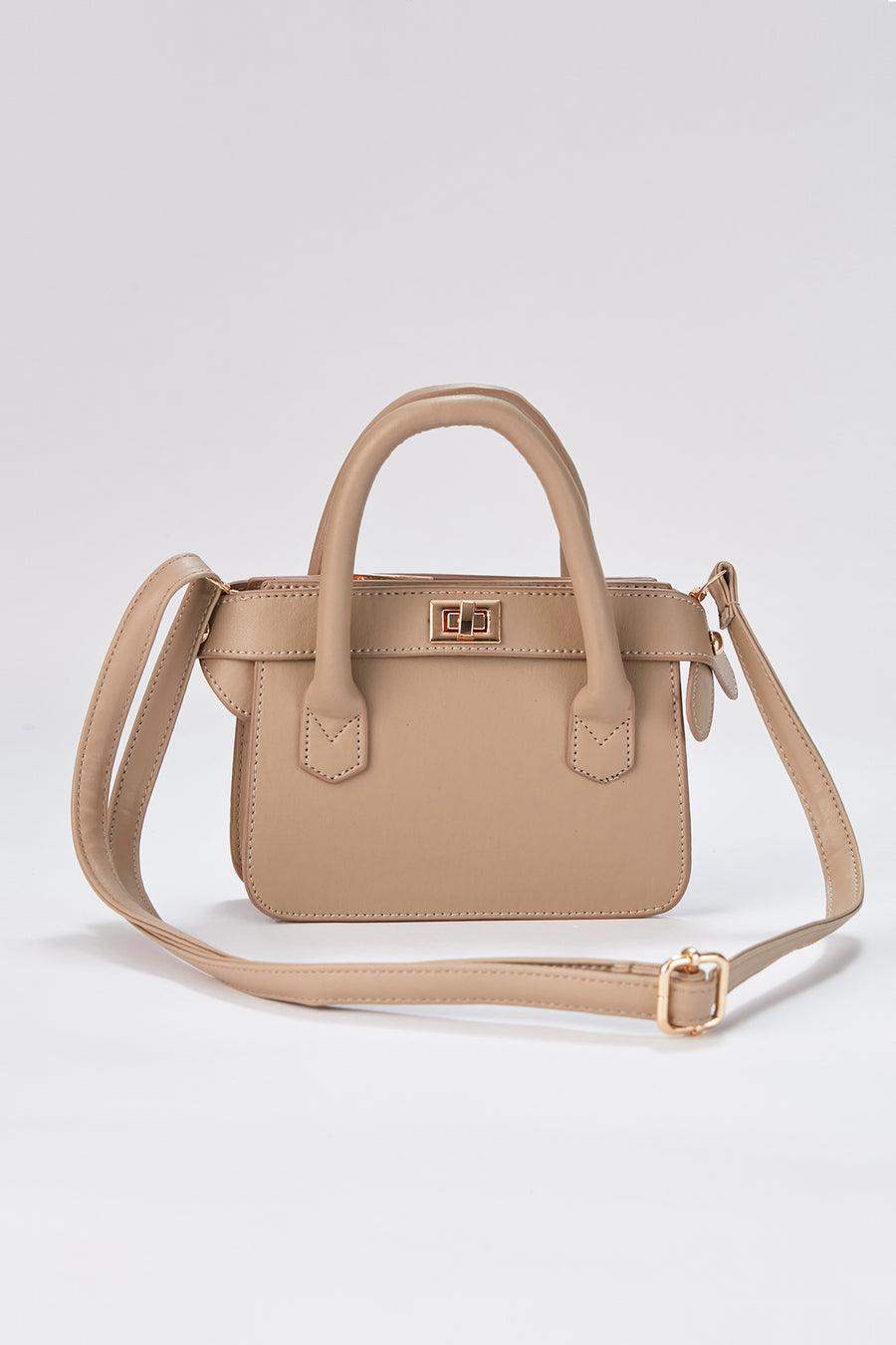 Seven Streets Beige Nude Sand Earth Tone Mini Bag - seven.streets - Liverpool
