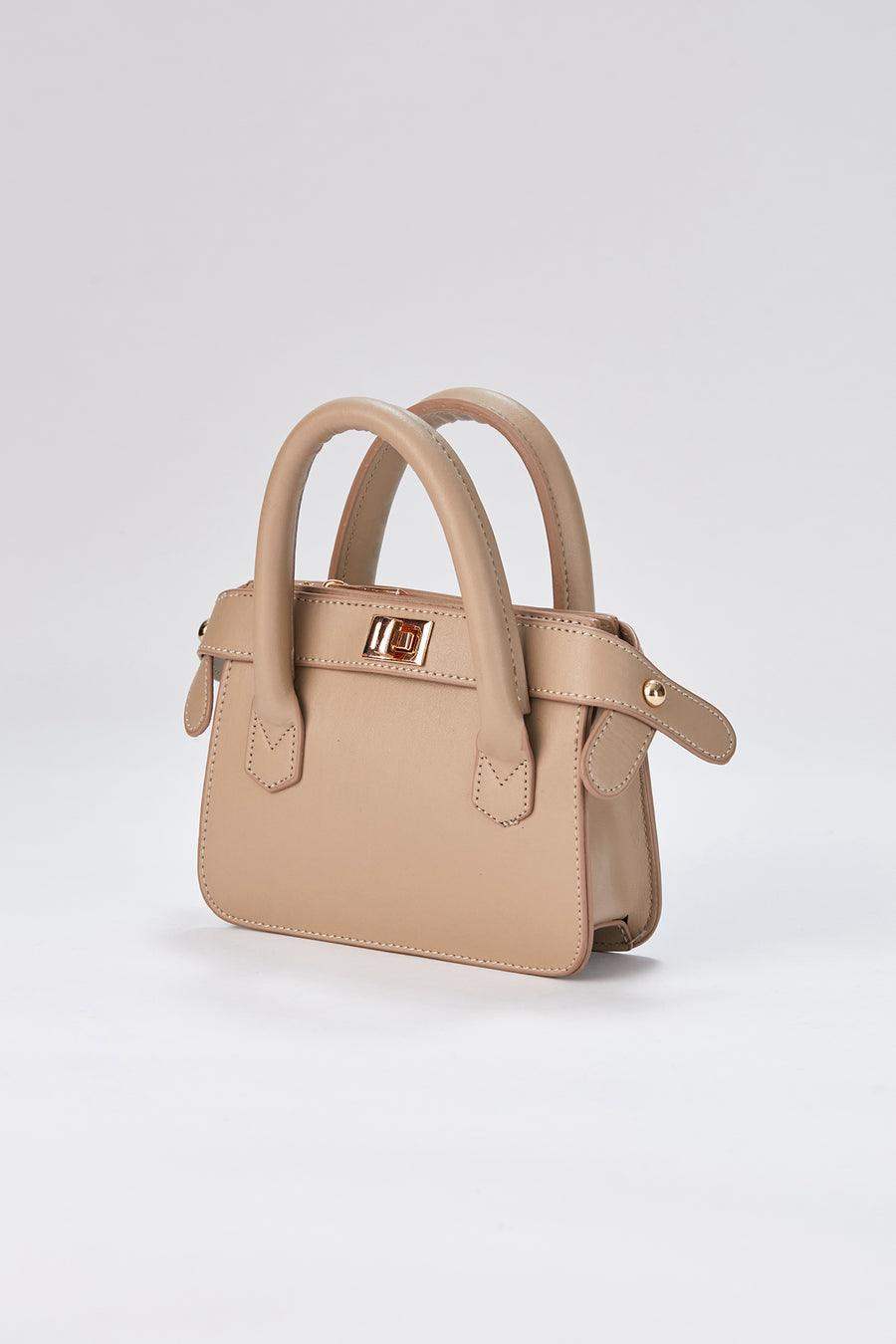 Seven Streets Beige Nude Sand Earth Tone Mini Bag - seven.streets - Liverpool