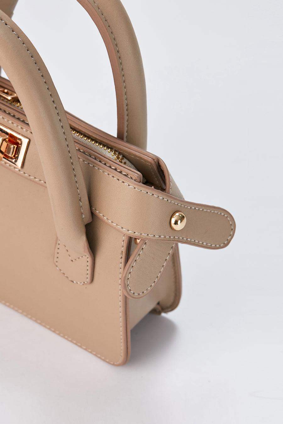 Seven Streets Beige Nude Sand Earth Tone Mini Bag - seven.streets - Liverpool