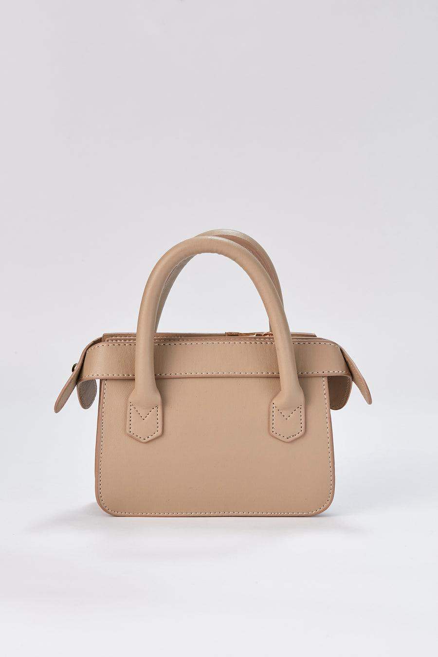 Seven Streets Beige Nude Sand Earth Tone Mini Bag - seven.streets - Liverpool