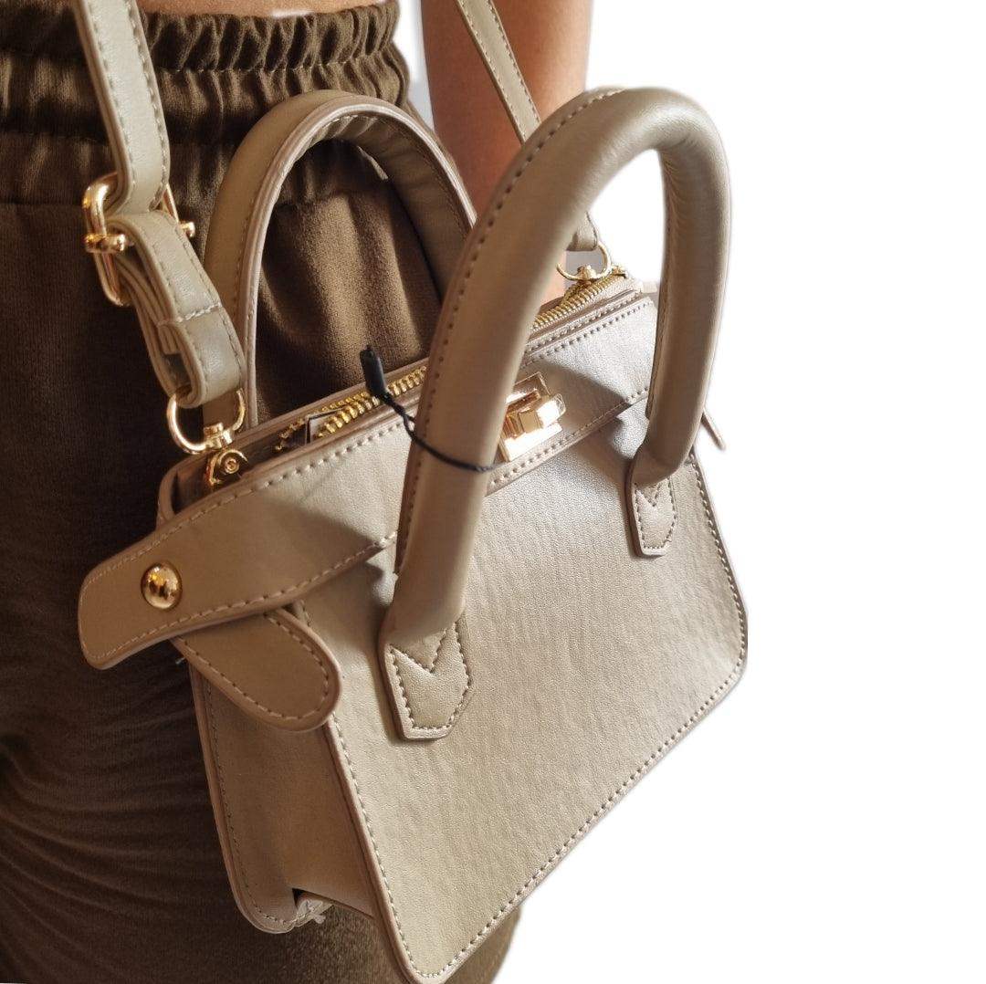 Seven Streets Beige Nude Sand Earth Tone Mini Bag - seven.streets - Liverpool