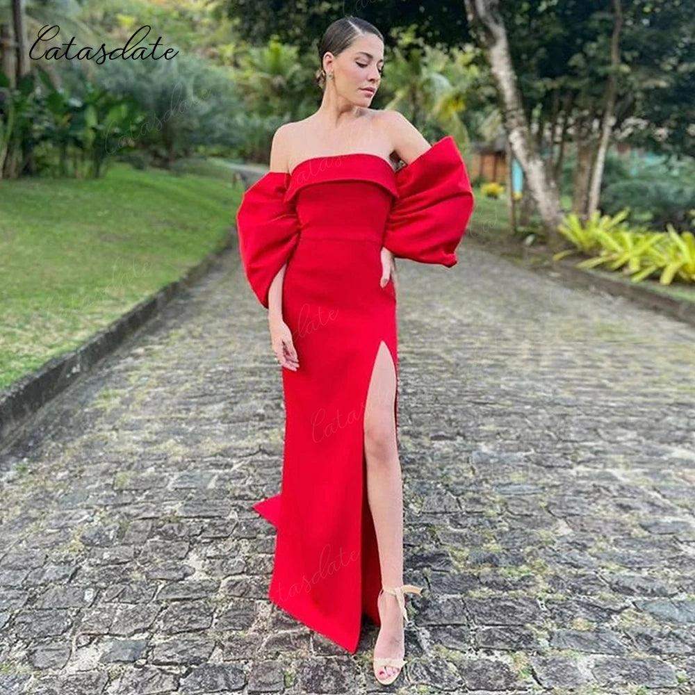 Off shoulder luxury dress for gala party prom