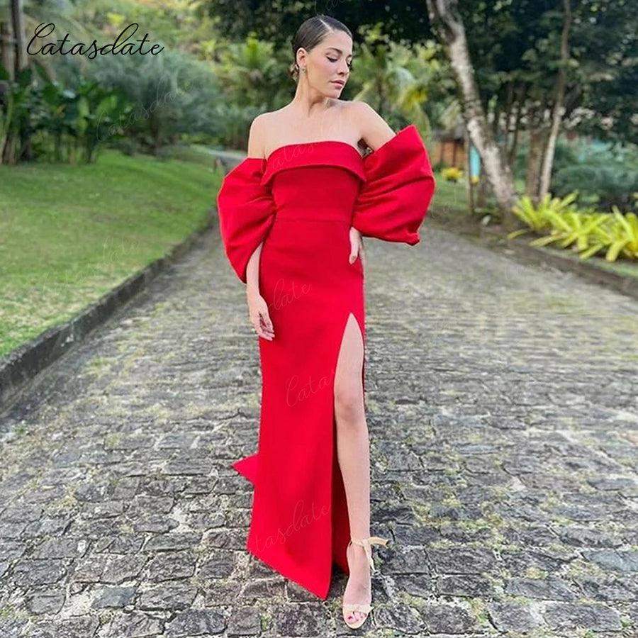Off shoulder luxury dress for gala party prom