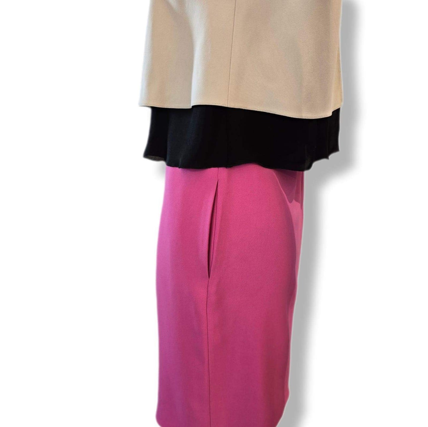 Emporio armani sleeveless dress - pink skirt & black/cream top