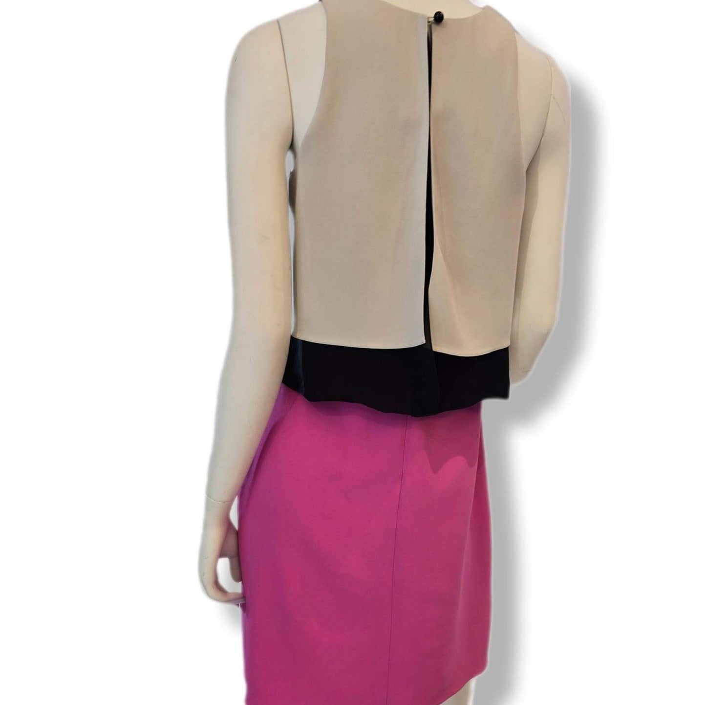 Emporio armani sleeveless dress - pink skirt & black/cream top
