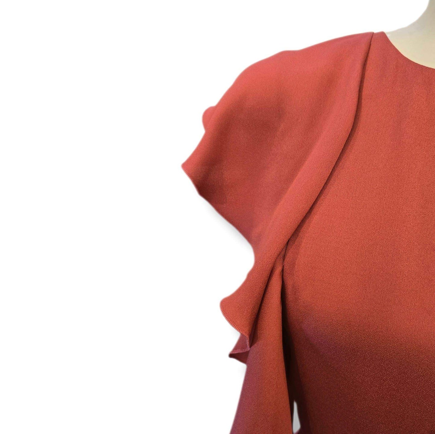 Alexander McQueen coral pink midi vintage dress size 10