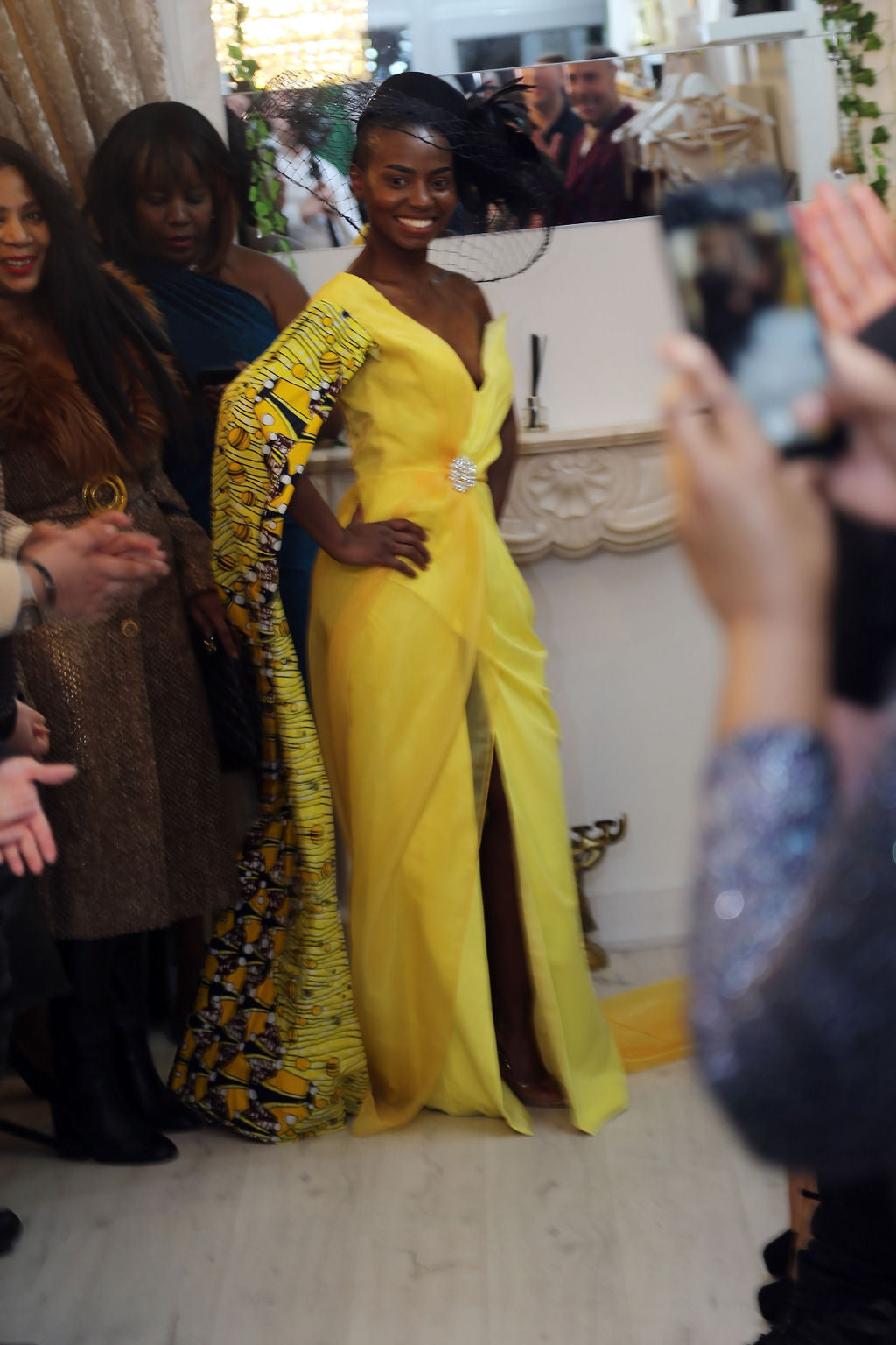Long sleeve maxi dress on sale yellow