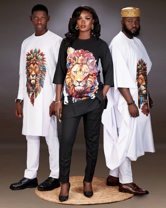 Royalty Redefined: Bolaji Sparks Unveils the Majestic Lion Crown Prints in the Royal Fresco Collection