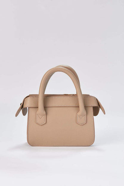 Seven Streets Beige Nude Sand Earth Tone Mini Bag - seven.streets - Liverpool