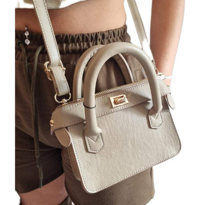 Seven Streets Beige Nude Sand Earth Tone Mini Bag - seven.streets - Liverpool