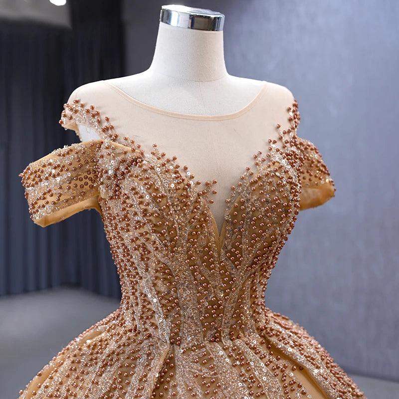 Luxurious  Beaded Lace Prom Gown – Custom or Standard Sizing