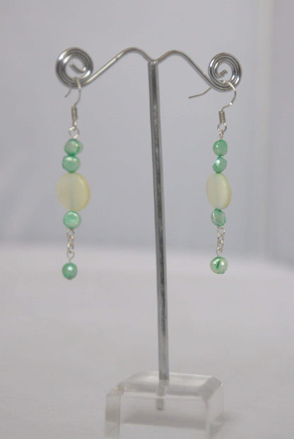 Touch of Gems: Mint Green Earrings - seven.streets - Liverpool