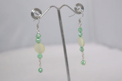 Touch of Gems: Mint Green Earrings - seven.streets - Liverpool