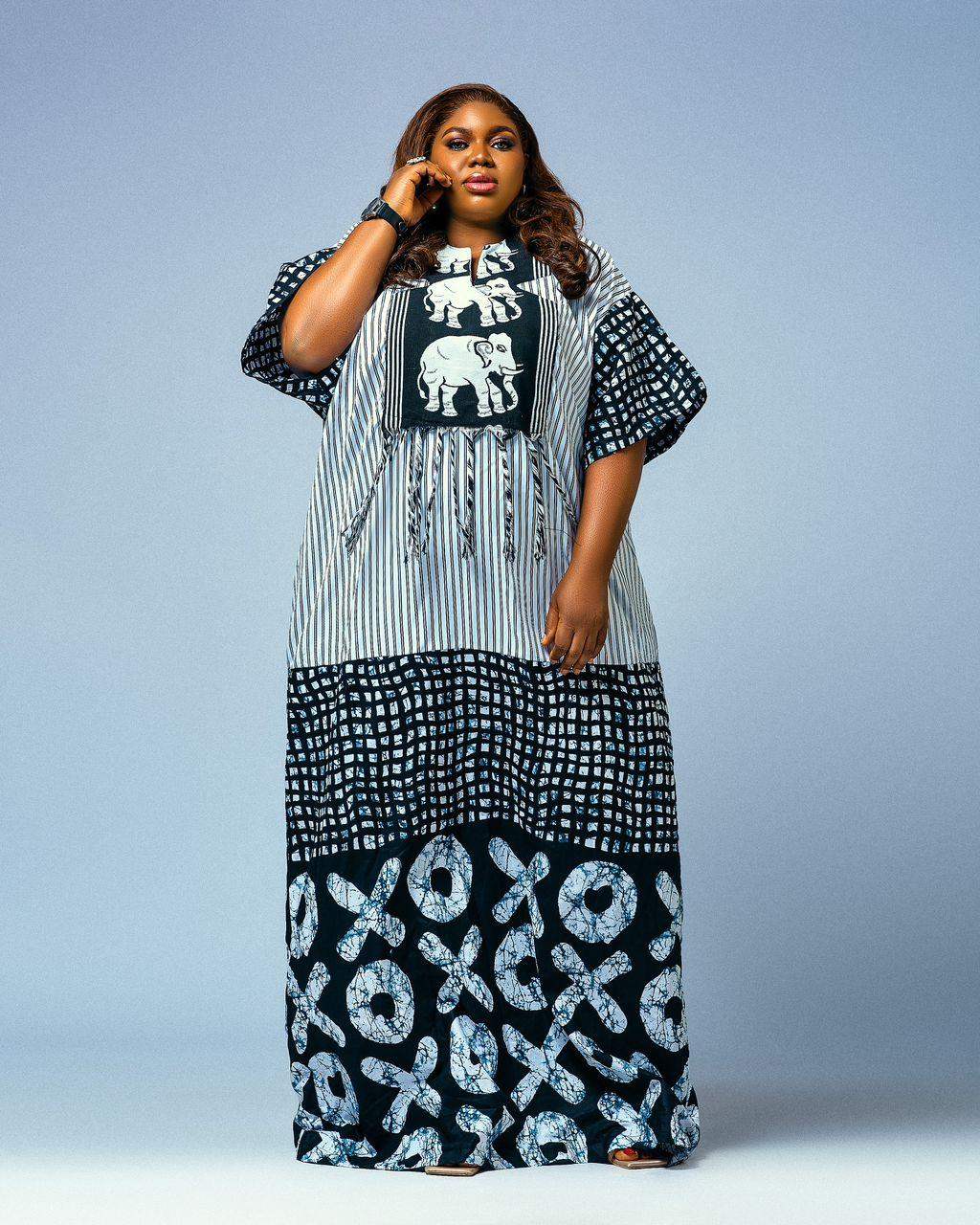 Kaftan Elephant XOXO print dress by Jazz Effect