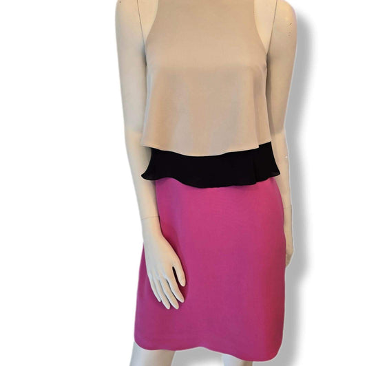 Emporio armani sleeveless dress - pink skirt & black/cream top