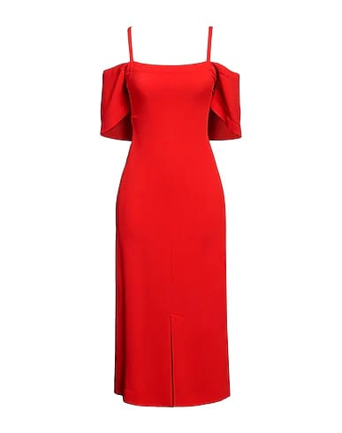 Victoria Beckham Off-Shoulder Bandeau Dress - Tomato (UK 8) (preloved)