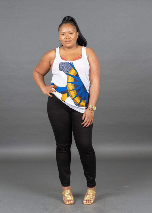 White Tiger Print Tank Top - seven.streets - Liverpool